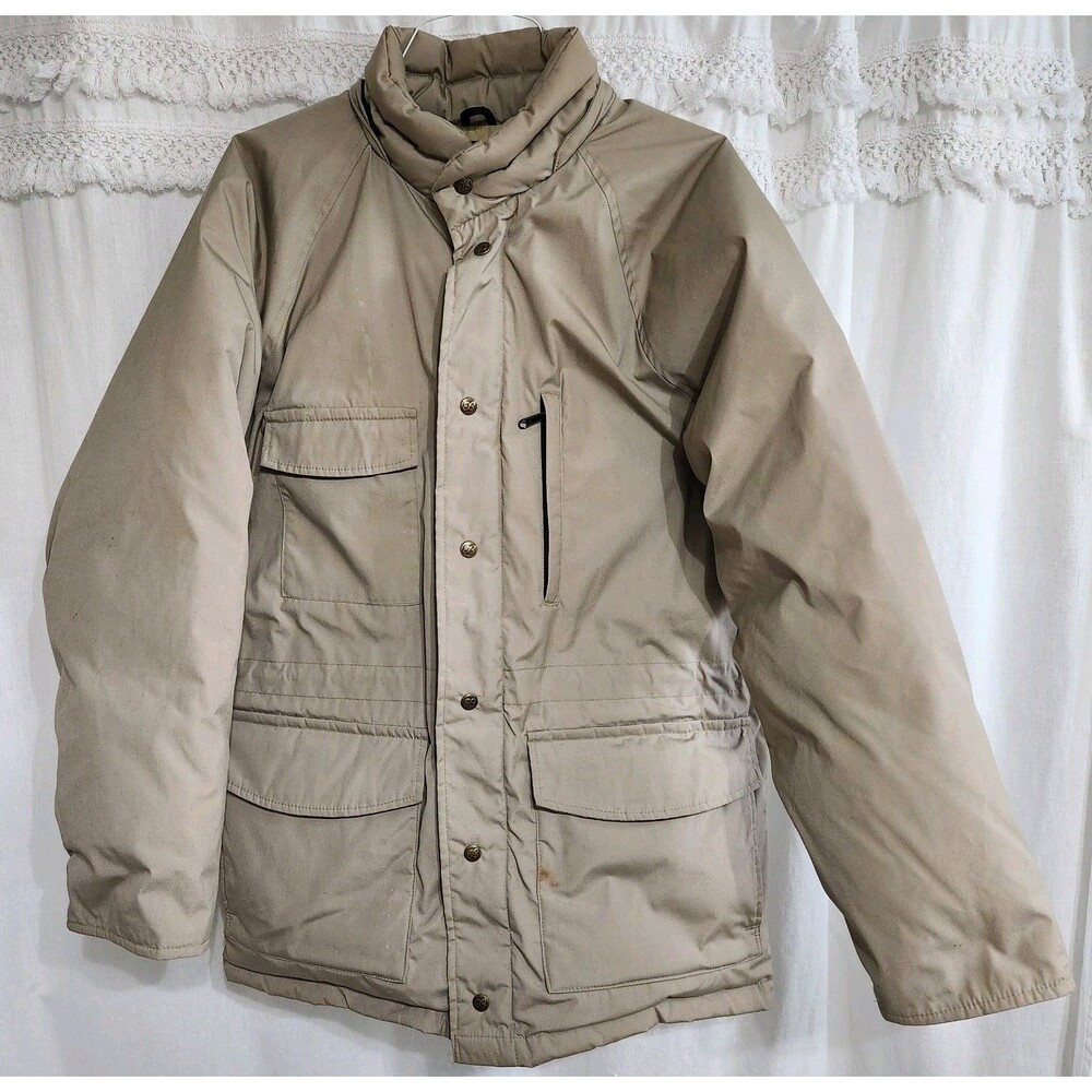 Eddie Bauer Jacket Mens Large Goose Down Puffer Parka Coat USA VTG Heavy *Read